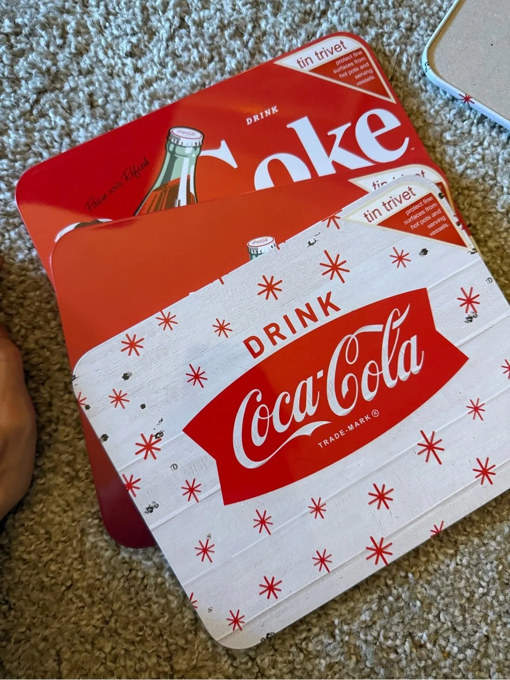 Coca Cola Red and White Retro Bottle Trivet or Home Decor Sign - Metal You Pick!
